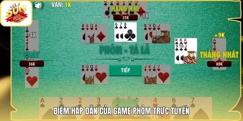 Điểm hấp dẫn của game phỏm trực tuyến