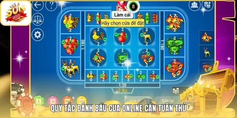 Quy tắc đánh bầu cua online cần tuân thủ